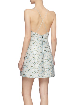 Back View - Click To Enlarge - ALICE + OLIVIA - 'Tayla' floral print structured mini dress