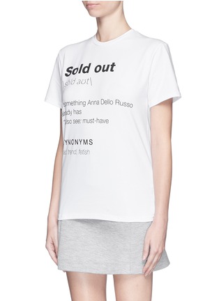Front View - Click To Enlarge - ANNA K - 'Sold Out' slogan print T-shirt