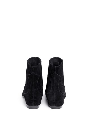 Back View - Click To Enlarge - ASH - 'Liv' floral cutout suede boots
