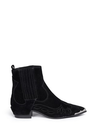 Main View - Click To Enlarge - ASH - 'Liv' floral cutout suede boots