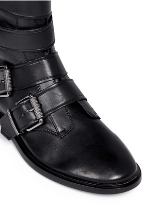 Detail View - Click To Enlarge - ASH - 'Postpone' buckle strap leather boots
