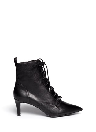 Main View - Click To Enlarge - ASH - 'Dagger' lace-up leather ankle boots