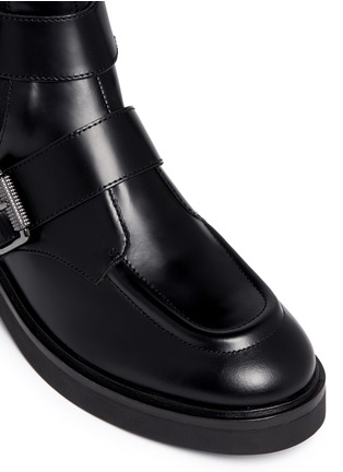 Detail View - Click To Enlarge - ASH - 'Nikko' double buckle leather boots
