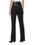 Back View - Click To Enlarge - HELMUT LANG - 'Garter' Deconstructed Leather Panel Pleated Pants