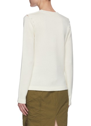 Back View - Click To Enlarge - HELMUT LANG - 'Aviator' Sewn-on Sleeve Sweater