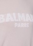  - BALMAIN - Logo Jacquard Stripe Trim Wool Cashmere Blend Crop Sweater