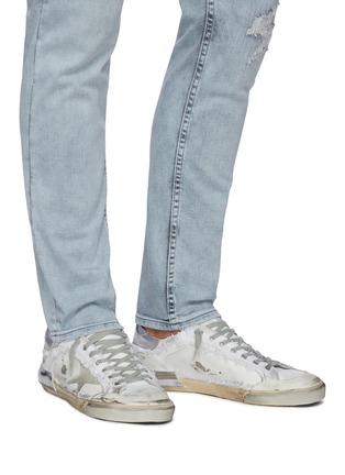 Figure View - Click To Enlarge - GOLDEN GOOSE - 'Super-star' Torn Overlay Distressed Leather Sneakers