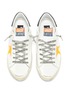 Detail View - Click To Enlarge - GOLDEN GOOSE - 'Super-star' Graffiti Slogan Print Distressed Leather Sneakers