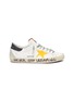 Main View - Click To Enlarge - GOLDEN GOOSE - 'Super-star' Graffiti Slogan Print Distressed Leather Sneakers