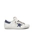 Main View - Click To Enlarge - GOLDEN GOOSE - 'Super-star' Star Motif Distressed Leather Sneakers