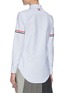 Back View - Click To Enlarge - THOM BROWNE  - Stripe armband round collar oxford shirt