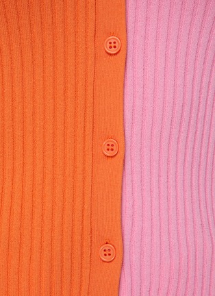  - STAUD - Colourblock panel rib knit cardigan