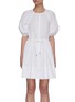 Main View - Click To Enlarge - STAUD - 'Vincenza' Bubble Sleeve Drawstring Waist Dress