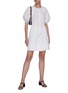 Figure View - Click To Enlarge - STAUD - 'Vincenza' Bubble Sleeve Drawstring Waist Dress