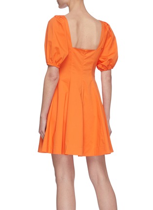 Back View - Click To Enlarge - STAUD - 'Laelia' Bubble Sleeve Front Pleat Mini Dress