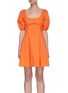 Main View - Click To Enlarge - STAUD - 'Laelia' Bubble Sleeve Front Pleat Mini Dress