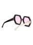 Figure View - Click To Enlarge - GUCCI - Embellished angular acetate frame sunglasses