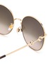 Detail View - Click To Enlarge - GUCCI - Round metal frame gradient sunglasses