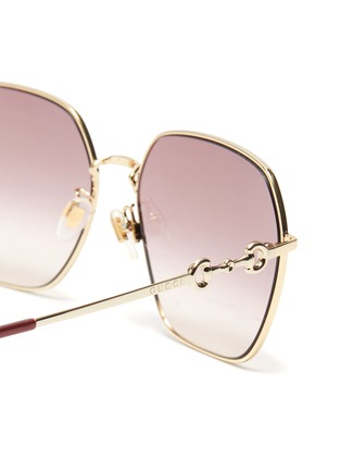 Detail View - Click To Enlarge - GUCCI - Square metal frame sunglasses