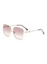 Main View - Click To Enlarge - GUCCI - Square metal frame sunglasses