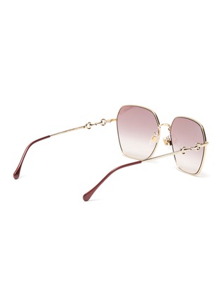 Figure View - Click To Enlarge - GUCCI - Square metal frame sunglasses