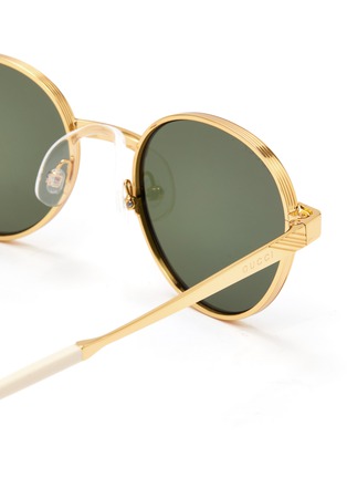 Detail View - Click To Enlarge - GUCCI - Round metal frame sunglasses