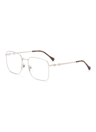 Main View - Click To Enlarge - GUCCI - Square metal frame optical glasses