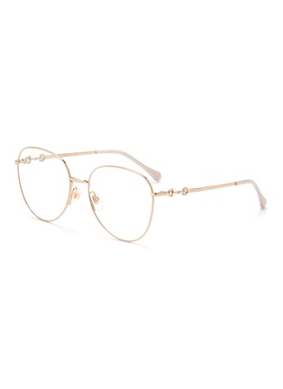 Main View - Click To Enlarge - GUCCI - Round metal frame optical glasses