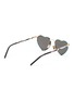Figure View - Click To Enlarge - SAINT LAURENT - Heart snakeskin effect metal frame sunglasses