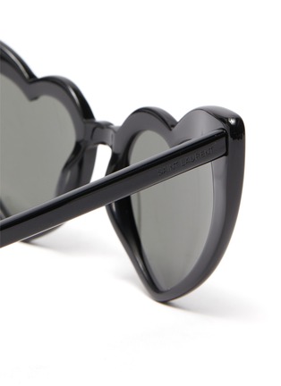 Detail View - Click To Enlarge - SAINT LAURENT - Heart frame acetate sunglasses