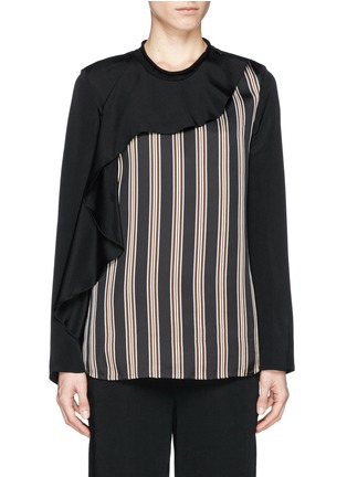Main View - Click To Enlarge - 3.1 PHILLIP LIM - Cascading ruffle front stripe silk blouse