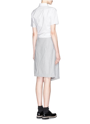 Back View - Click To Enlarge - CARVEN - Ruche waist shirt dress