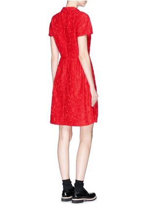 Back View - Click To Enlarge - CARVEN - Sheer panel floral guipure lace dress