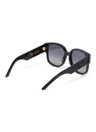 Figure View - Click To Enlarge - DIOR - Wildior' Logo Embossed Acetate Angular Frame Sunglasses