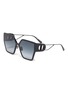 Main View - Click To Enlarge - DIOR - 30Montaigne' Logo Cut-out Temple Acetate Angular Frame Sunglasses