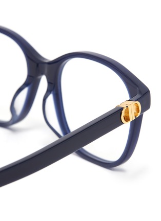 Detail View - Click To Enlarge - DIOR - 30Montaigne Mini' Logo Cut-out Temple Acetate Frame Optical Glasses