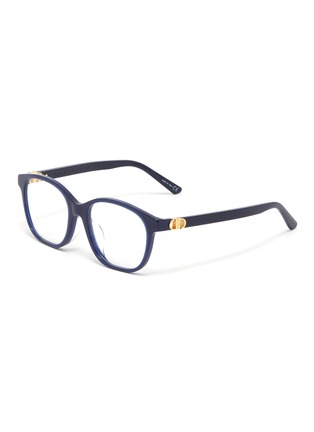 Main View - Click To Enlarge - DIOR - 30Montaigne Mini' Logo Cut-out Temple Acetate Frame Optical Glasses