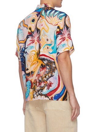 Back View - Click To Enlarge - ENDLESS JOY - Cosmic dream print silk shirt