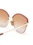 Detail View - Click To Enlarge - LOEWE - Leather Browline Butterfly Sunglasses