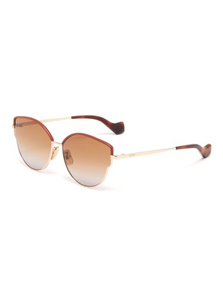 Main View - Click To Enlarge - LOEWE - Leather Browline Butterfly Sunglasses
