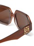 Detail View - Click To Enlarge - LOEWE - Anagram plaque temple hexagonal acetate frame sunglasses