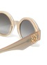 Detail View - Click To Enlarge - LOEWE - Anagram Plaque Temple Acetate Round Frame Sunglasses