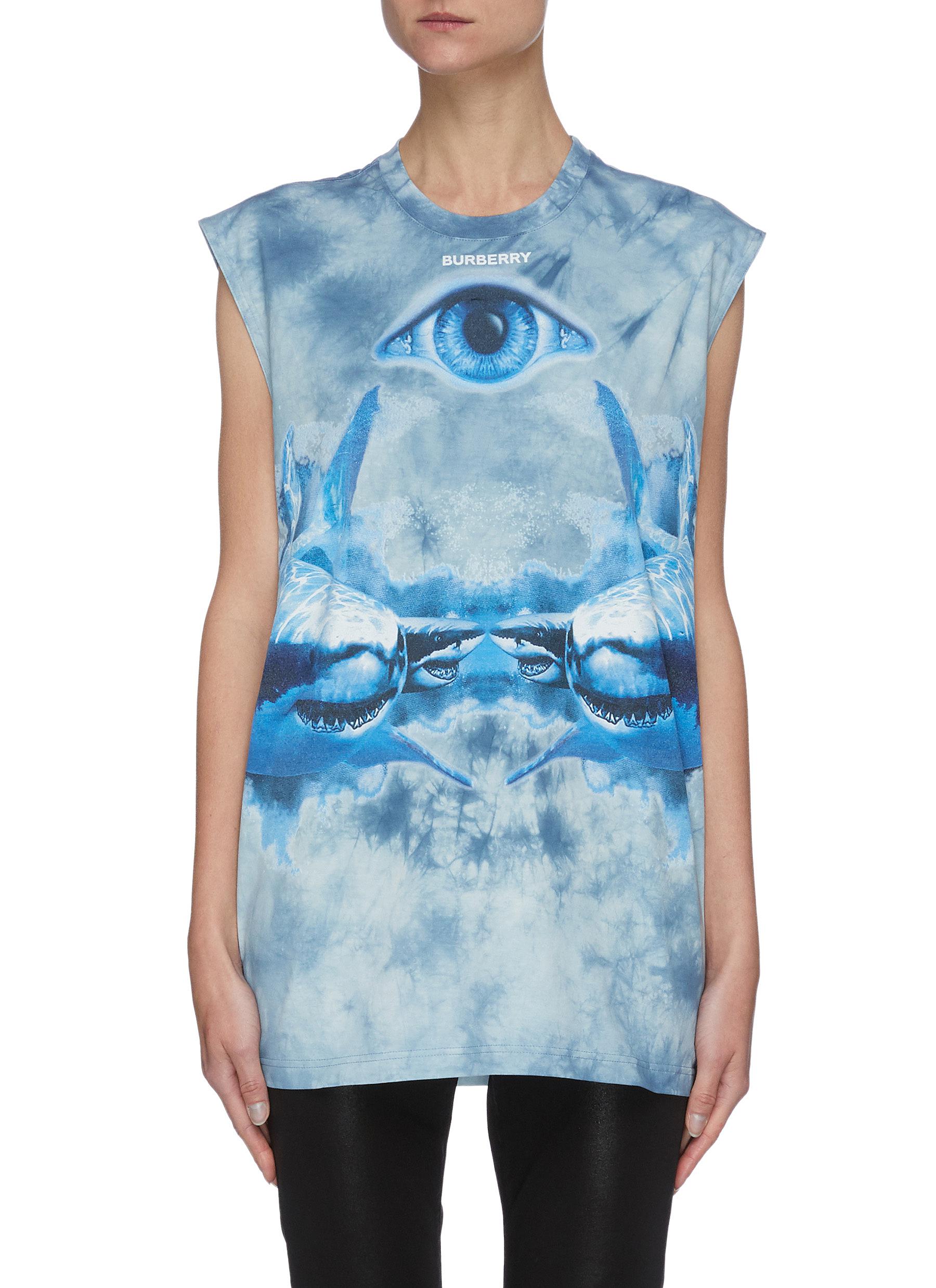 Look 8' eye shark graphic print top | Smart Closet