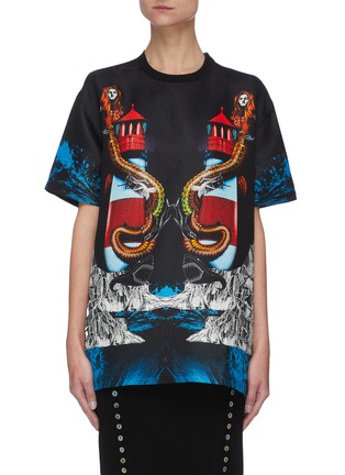 Main View - Click To Enlarge - BURBERRY - Look 39' mermaid lighthouse graphic print T-shirt