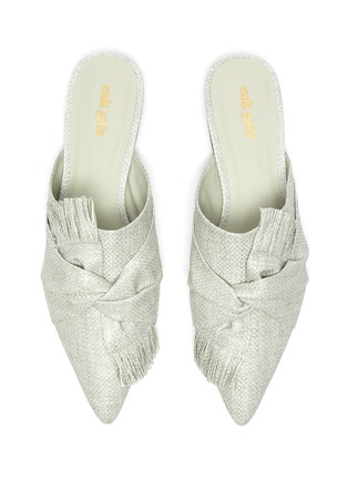 Detail View - Click To Enlarge - CULT GAIA - Angie' knotted fringe raffia flats