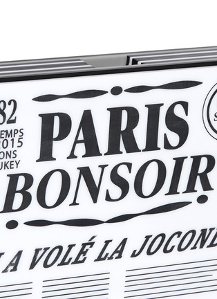 Detail View - Click To Enlarge - YAZBUKEY - 'Paris Bonsoir' Plexiglas clutch