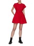 Figure View - Click To Enlarge - VALENTINO GARAVANI - Cap sleeve belted mini dress