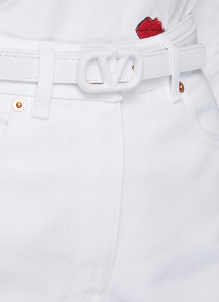  - VALENTINO GARAVANI - Belted denim shorts