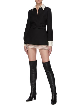 Figure View - Click To Enlarge - VALENTINO GARAVANI - Tweed mini skirt