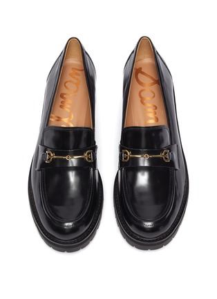 Detail View - Click To Enlarge - SAM EDELMAN - Tully' horsebit leather platform loafers